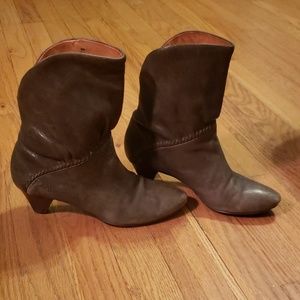 Frye grey distressed booties size 6.5